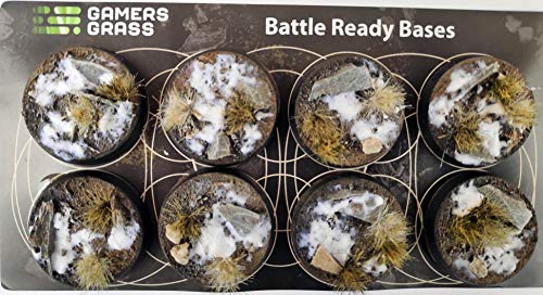 Battle Ready Bases Gamers Grass Winter Bases Round 32mm (x8) GGB-WR32 von Gamers Grass