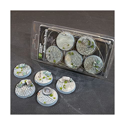 Gamers Grass Urban Warfare 40mm Round (GGB-UWR40) - 5 Stück, bereits bemalt, für Teenager und Erwachsene, Altersempfehlung: 168+ von Gamers Grass