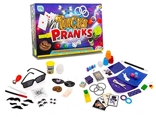 Games Hub Zaubertricks & Streiche Set 150 Teile Ultimate Magier Tricks & Witz für Kinder Karten Trick, Zauberstab, Fake Pool Streich Anfänger Geschenk Set Stütze Spielzeug von Games Hub