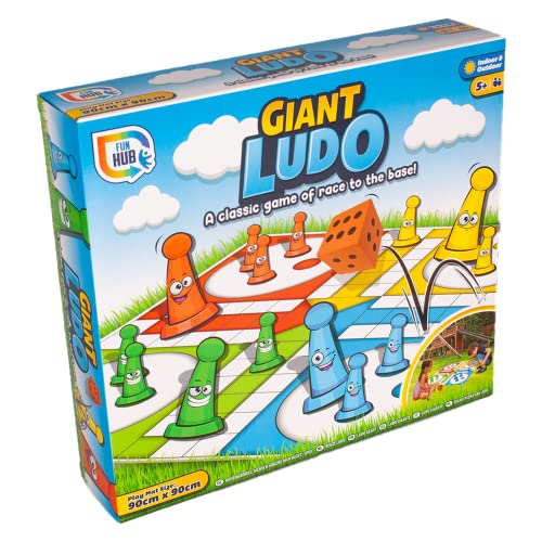 Riesig Ludo Aussen Spiele Matte & Zähler Set Garten Spaß für Kinder von Games Hub