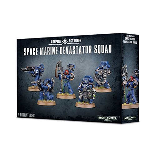 Games Workshop Warhammer 40k - Space Marine Devastator Squad 99120101127 Schwarz von Games Workshop