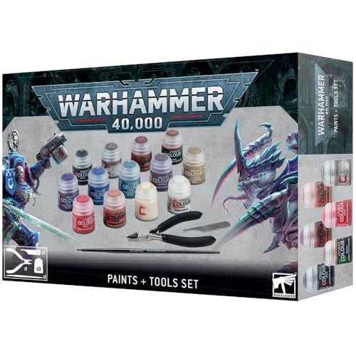 GAMES WORKSHOP Warhammer 40K: Paints & Tools Set von Games Workshop