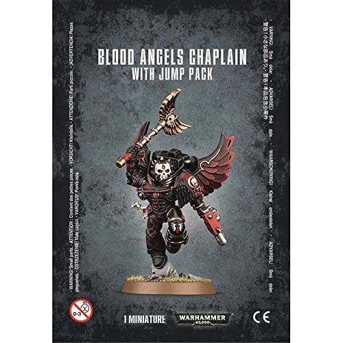 GAMES WORKSHOP 251,638,056,626.4 cm Blood Angels Chaplain Figur mit Sprungpack von Games Workshop