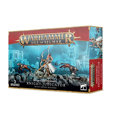 Games Workshop - Age of Sigmar: Stormcast - Ritter-Judicator mit Gryph-Hounds, Schwarz von Warhammer Age of Sigmar