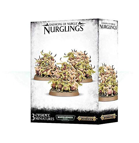 Games Workshop 99129915037 Armee Daemons of Nurgle Nurglings Kunststoff-Set, Schwarz von Games Workshop