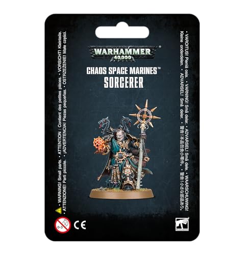 Games Workshop - Warhammer 40.000 - Chaos Space Marines Sorcerer, Schwarz von Games Workshop