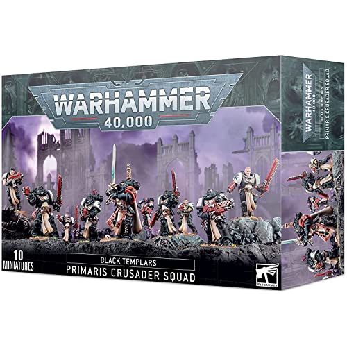 Games Workshop - Warhammer 40.000 - Schwarze Templer: Primaris Kreuzritter Kader, Schwarz von Games Workshop