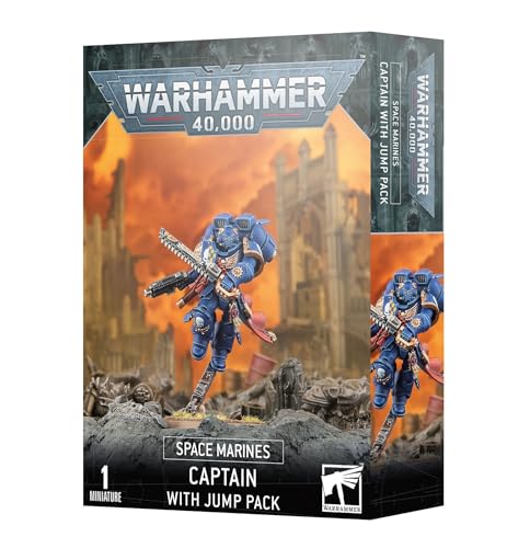 Games Workshop - Warhammer 40.000 - Space Marines: Kapitän mit Jump Pack (Ausgabe 2023), Schwarz von Games Workshop