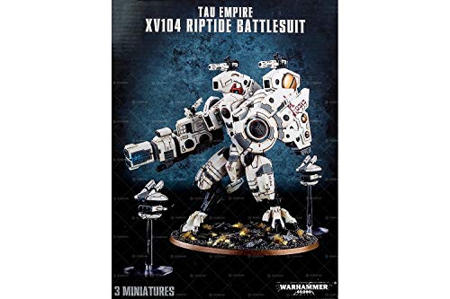 Games Workshop Warhammer 40k - Tau XV104 Exo-Rüstung Riptide, Schwarz, L von Games Workshop