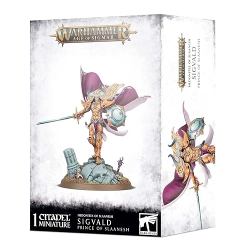 Games Workshop Warhammer AoS - Hedonites of Slaanesh Sigvald, Prince of Slaanesh, Gold/Silber, Gold/Silber von Games Workshop