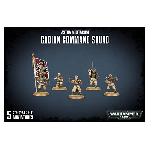 Warhammer 40k - Astra Militarum Escouade de Commandement Cadienne Black von Games Workshop