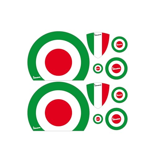 GamesMonkey Aufkleber VESPA Set PIAGGIO vespa flags Italien Felge von GamesMonkey