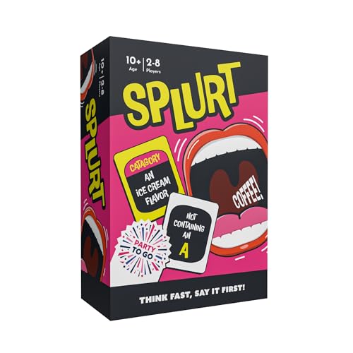 Gamewright - Party to Go - Splurt - Think Fast, Say It First - Ages 10+, 2-8 Players von Gamewright