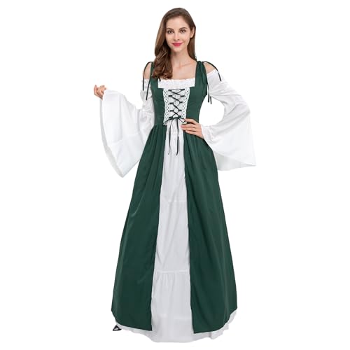 Gammify Damen Mittelalter Kleidung Renaissance Kostüm Kleid Viktorianischen Königin Kleider Prinzessin Kostüm Trompete Ärmel Gotisch Maxikleid Gammify Damen Mittelalter Kleidung Renaissance Kostüm Kleid Viktorianischen Königin Kleider Prinzessin Kostüm Trompete Ärmel Gotisch Maxikleid von Gammify