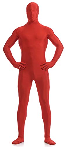 Gaoin Herren und Damen Lycra Spandex Ganzkörper-Kostüme Cosplay Bodysuits - Rot - Small von Gaoin