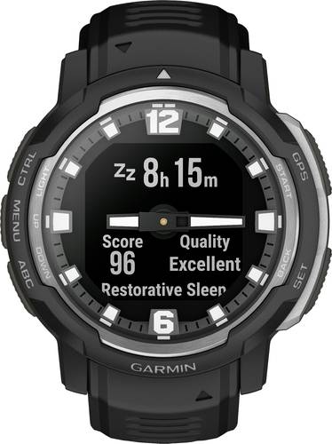 Garmin INSTINCT® CROSSOVER Smartwatch 45mm Schwarz, Silber von Garmin