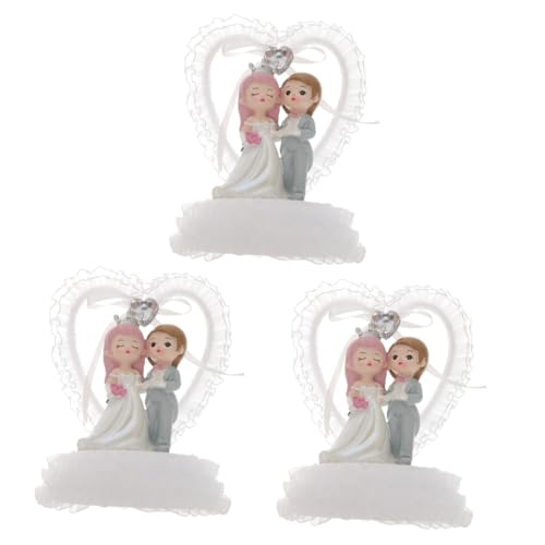 3st Schmuck Für Braut Und Bräutigam Hochzeitstorte Paar Schmücken Hochzeitspaar-statue Hochzeitsdekoration Valentinstag Kuchendekor Paarfiguren-dekore Schöne Paardekoration Plastik Garneck von Garneck