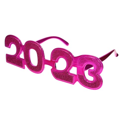 Garneck 1 Paar 2023 Digitale Brille Kostümzubehör Für Das Neue Jahr 2023 Partybrille Lustige Tanzbrille Neujahrsdekorationen Partybrille Der Klasse 2023 Glitzerdekor Nummer Spaß Stk Rosy von Garneck