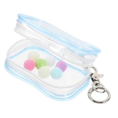 Garneck 1 Satz Babytasche Display-Box Puppen Aufbewahrung Mini Figuren Organizer Puppen Display tragbarer Reißverschluss -Sammelkoffer Puppenträger Puppenaufbewahrung Plüsch Blue von Garneck