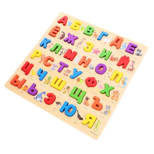 Garneck 1 Satz Russisches Rätsel Alphabet Sprache Puzzle Briefe Namensrätsel Buchstabenrätsel Passendes Lustige Passende Spielzeuge Lernrätsel Bildungsrätsel Holz von Garneck