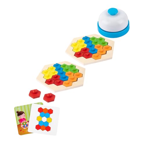 Garneck 1 Satz Sechseck-Puzzle kreatives wabenpuzzle Holzprozesäge Rätsel zum frühen Lernen hölzern Garneck 1 Satz Sechseck-Puzzle kreatives wabenpuzzle Holzprozesäge Rätsel zum frühen Lernen hölzern von Garneck