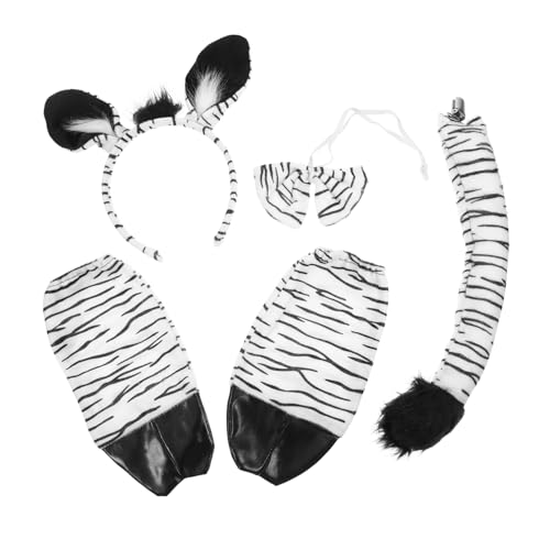 Garneck 1 Satz Zebrakostüm tierische Maske Bausatz Vor Dschungeltier-Cosplay-Outfit Kap Fasching verkleidung faschingskostum tierische Kopfbedeckung Partydekorationen mit Tiermotiven Stoff von Garneck