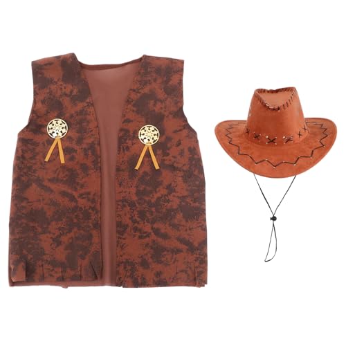 Garneck 1 Set Cowboy Kostümzubehör Für Herren Western Cowboy Partykostüm Halloween Hut Bequem Für Karnevals Und Maskerade Partys von Garneck