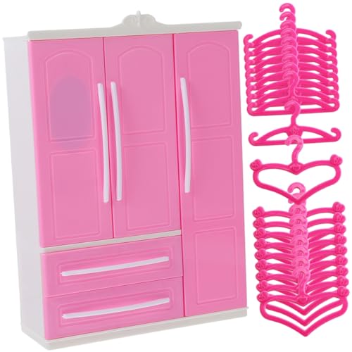 Garneck 1 Set Mit DREI Seiten Stauraum Kleiderschrank Schließfächer Puppenschrank Puppenmöbel Zubehör Puppen Robe Pour Puppenkleiderständer Babypuppe Kleine Puppenkleiderbügel von Garneck