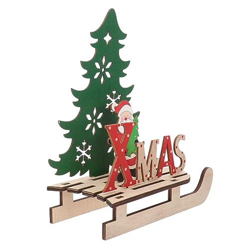 Garneck 1 Stück Holz Puzzle Modell DIY Weihnachtsdeko Kreatives Schlitten Ornament für Tischdekoration Große Grüne Ausführung für Weihnachten und Feste und Wiederverwendbar Garneck 1 Stück Holz Puzzle Modell DIY Weihnachtsdeko Kreatives Schlitten Ornament für Tischdekoration Große Grüne Ausführung für Weihnachten und Feste und Wiederverwendbar von Garneck