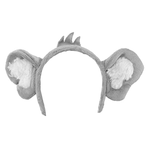 Garneck 1 Stück Koala-Stirnband Haarnadel Koala-Haarband Koala-Pelzohren-Stirnband koala ohren haarreif tierhaarreifen Kopfschmuck mit Koala-Ohren Performance-Haarband Polyester Light Grey von Garneck