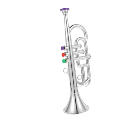 Garneck 1 Stück Simulierte Dreiton Trompete Trompete Musikinstrument Musikspielzeug Horn Für Trompete Trompeteninstrument Trompete Gefälschte Trompete Spielzeugflöte von Garneck