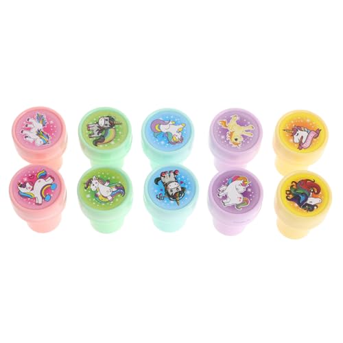 Garneck 10 Stück Teiliges Einhorn Stempelset für Geburtstag Party Mitgebsel Bunte Cartoon Motivstempel ohne Text Belohnungsspielzeug und Partygastgeschenk für Mädchen und Jungen Garneck 10 Stück Teiliges Einhorn Stempelset für Geburtstag Party Mitgebsel Bunte Cartoon Motivstempel ohne Text Belohnungsspielzeug und Partygastgeschenk für Mädchen und Jungen von Garneck