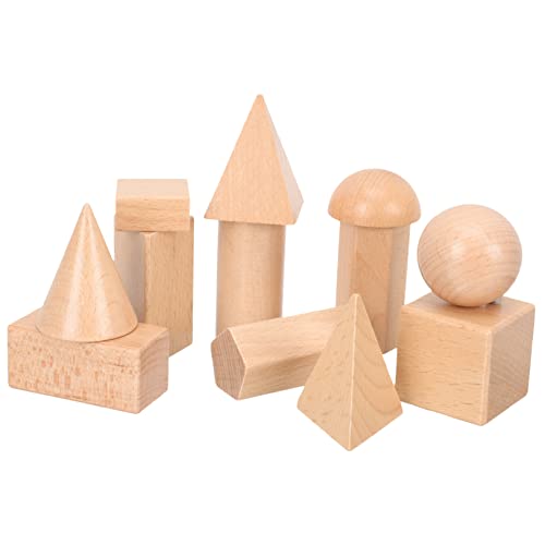 Garneck 12 Stück Geometrisches Modell Würfel Mini-3D-Form Lernwerkzeuge für Studenten Puzzle kindererziehung aufklärung 3D-Formen für Musterblöcke aus Holz hölzern von Garneck