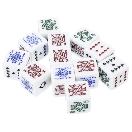Garneck 12 Stück Teiliges Würfel-Set Weiße Abriebbeständige Würfel für Lustige Partyspiele und Tragbare Spielzubehör Robust und Leicht für Kartenspiele und Gesellige Runden Garneck 12 Stück Teiliges Würfel-Set Weiße Abriebbeständige Würfel für Lustige Partyspiele und Tragbare Spielzubehör Robust und Leicht für Kartenspiele und Gesellige Runden von Garneck