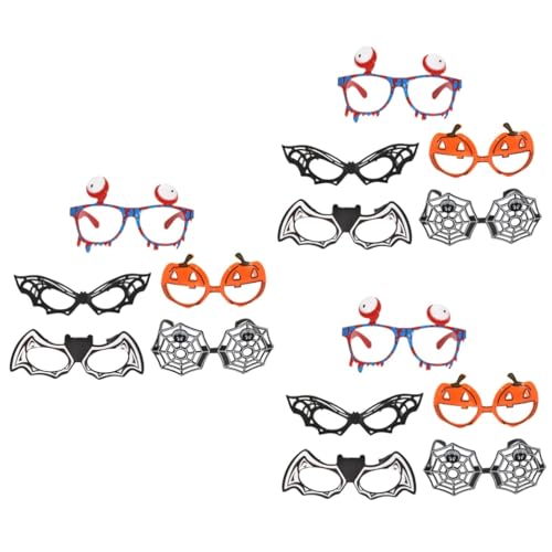 Garneck 15 Stk Halloween-brille Neuheit Halloween-partygeschenke Kürbisgläser Halloween-kostüm-brille Lustige Party-sonnenbrille Halloween-fledermaus-brille Cosplay-brillen Plastik von Garneck