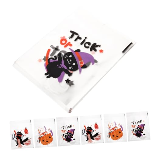 Garneck 1500 STK Halloween Selbstklebende Tasche Halloween-Süßigkeitstüten aus Zellophan Goodie-Bags aus Zellophan Halloween geschenktüten Halloween Tasche für süßigkeiten Snack-Taschen von Garneck