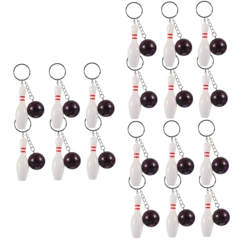 Garneck 18 Stk Bowling-Schlüsselanhänger Sport-Belohnungs-Schlüsselanhänger Sport-Schlüsselanhänger schlüsselkette charms anhänger Bowling-Partygeschenke für Kinder Bowling- PVC von Garneck