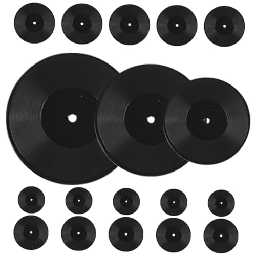 Garneck 18 Stück Vinylmodell Musik Puppenhausdekoration realistisch aufzeichnen Stütze CD- -Schallplattendekorationen aus Kunststoff - Plastik Black Garneck 18 Stück Vinylmodell Musik Puppenhausdekoration realistisch aufzeichnen Stütze CD- -Schallplattendekorationen aus Kunststoff - Plastik Black von Garneck