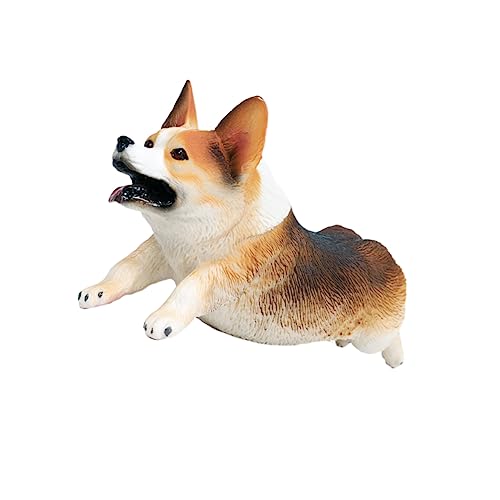 Garneck 1Stk Corgi-Modell-Ornament hühner Spielzeug Cute Decoration Dog Statue autodeko Desktop-Spielzeug kleines Hundespielzeug Corgi-Simulationsmodell Corgi-Modell Kinderspielzeug von Garneck