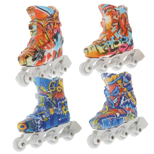 Garneck 2 Paare Finger Roller Skate Toys Miniatur Rollschuhe aus Robustem Kunststoff Kompakte Bunte Finger Spielzeuge für und Entspannungsspielzeug für Schreibtisch und Party Garneck 2 Paare Finger Roller Skate Toys Miniatur Rollschuhe aus Robustem Kunststoff Kompakte Bunte Finger Spielzeuge für und Entspannungsspielzeug für Schreibtisch und Party von Garneck