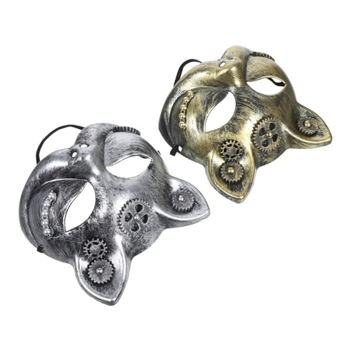 Garneck 2 Stück Halbe Gesichtsmaske für Cosplay Maskerade Ball und Halloween Vielseitiges Kostümzubehör Silber und Gold für Kreative Auftritte Garneck 2 Stück Halbe Gesichtsmaske für Cosplay Maskerade Ball und Halloween Vielseitiges Kostümzubehör Silber und Gold für Kreative Auftritte von Garneck
