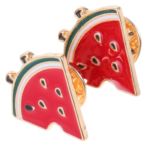 Garneck 2 Stück Legierung Wassermelone Brosche Tasche Sommer Emaille Pins Bulk Wassermelone Geformte Brosche Obst Reversnadel Wassermelone Revers Wassermelone Pin Palästina Umhang Kragen von Garneck