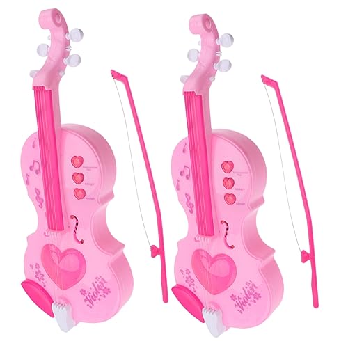 Garneck 2 Stück kinderinstrumente musikinstrumente Musikalisches Spielzeugset Educational Toys Anfänger-Geigenspielzeug für Violine Musikspielzeug für Anfänger Plastik von Garneck