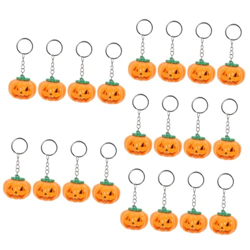 Garneck 20 Stk Kürbis-schlüssel-charme Halloween-dekor Halloween-spielzeug Für Kinder Schlüsselanhänger Zum Aufhängen Halloween-schlüsselanhänger Leuchtendes Spielzeug Knopfbatterie Orange von Garneck