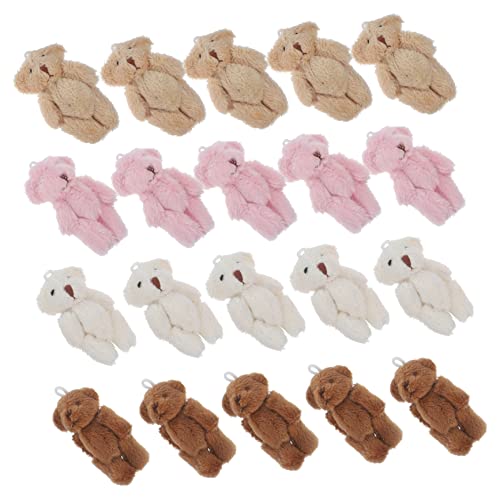 Garneck 20 Stück Mini-Plüschbär sammlerstücke stofftiere dekorieren DIY-Zubehör Kuscheltiere Kleine Bären für die Babyparty Minibären Miniaturbären zum Basteln Baumwolle von Garneck