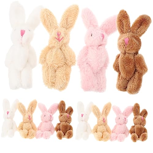 Garneck 20 Stück Plüschhasenpuppe Hasenpuppe Kaninchen-geburtstagsdekorationen Süßes Stofftier Ausgestopfter Hase Mini-Kaninchen-plüschtier Plüschkaninchen Kurzer Plüsch von Garneck