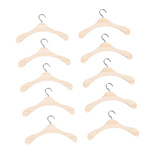 Garneck 20 Stück Puppenkleiderbügel aus Holz puppenbügel holzspielzeug Kleiderbügel für Babys wiedergeborene Puppe hölzerner Aufhänger bjd Puppen aufhänger Bambus von Garneck