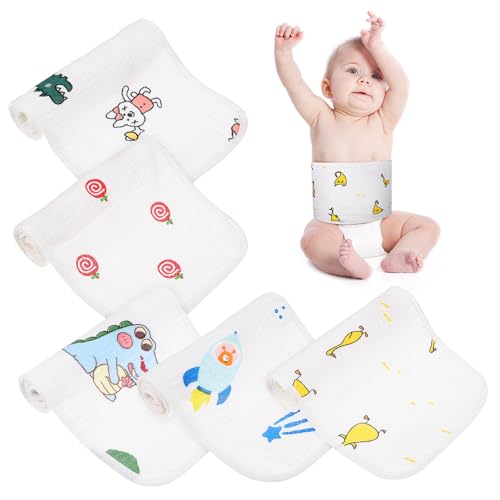 Garneck 20St Bauchband Verstellbares Bauchband Baumwoll Bauchband Bauchbänder mit Tiermotiven Bauchband für Kleinkinder Neugeborene liefert bedruckter Nabelgürtel Babygurte Baumwolle von Garneck