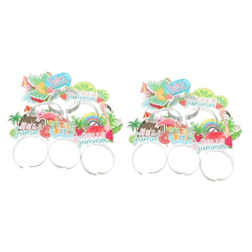 Garneck 24 STK Stirnband Im Hawaii-Stil Pool-Party-dekor Dschungelparty-stirnbänder Gut Verarbeitetes Haaraccessoire Ananas-Kopf-Bopper Partybevorzugung Mit Tropischem Thema Strand Plastik von Garneck