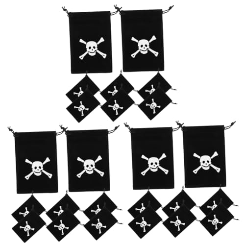 Garneck 24 Stk Piratenbeutel Mit Kordelzug Piratenschatztaschen Schreibwarentaschen Schokoladenverpackungsbeutel Schatzbeutel Der Piraten Geschenktüten Für Die Hochzeit Schmuckbeutel Stoff von Garneck